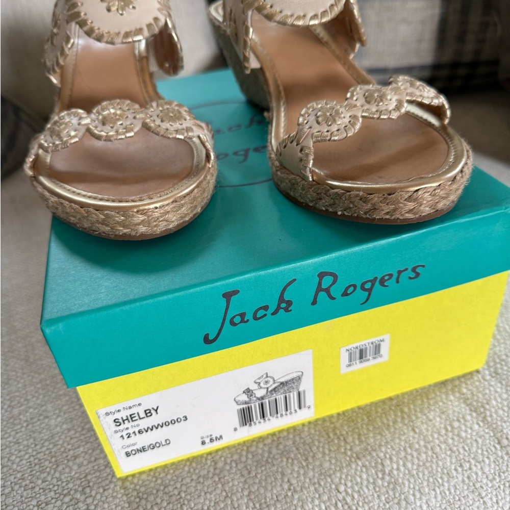 Jack Rogers Women's Bone Gold Sandals